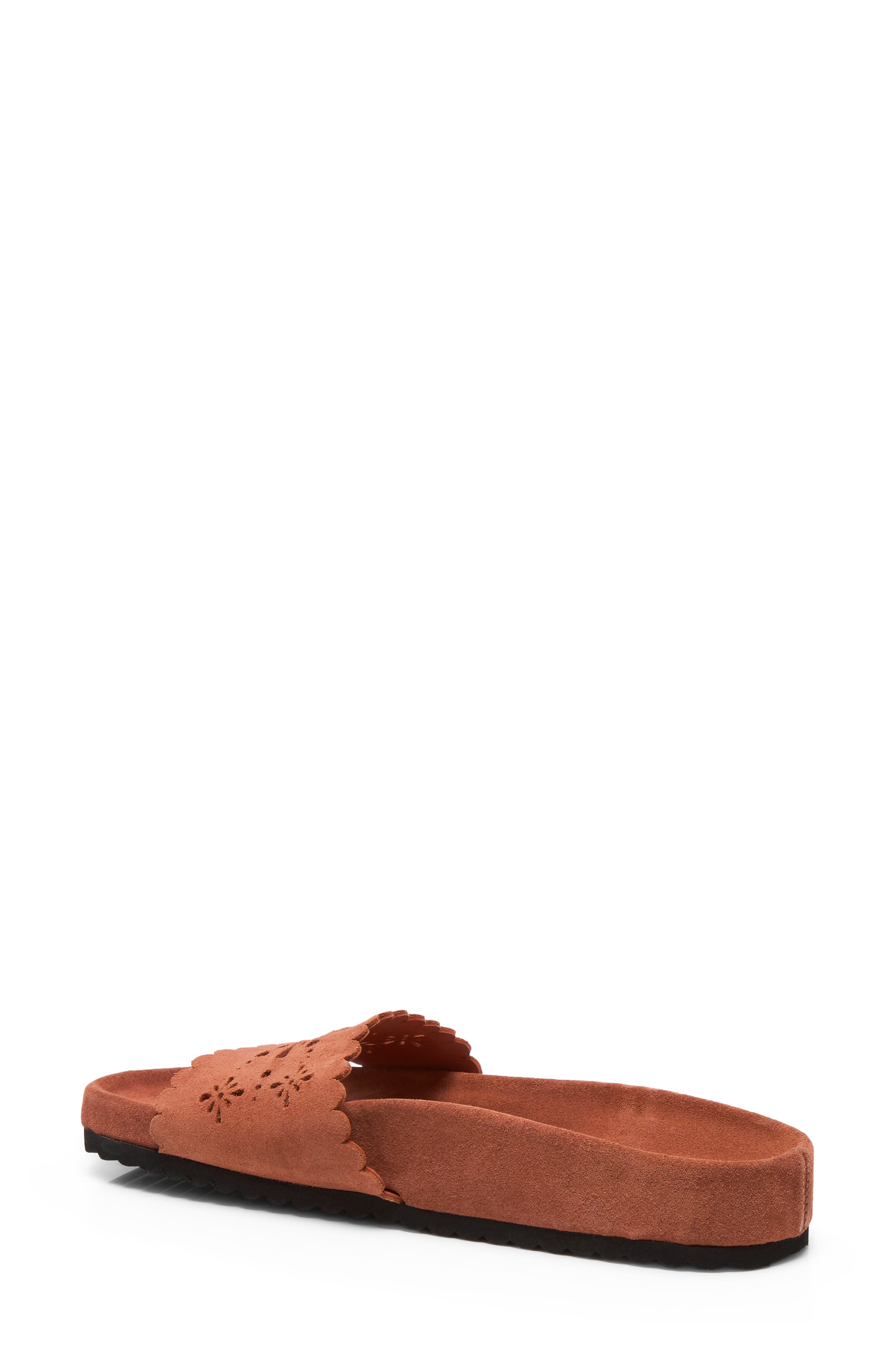 Shore Slide Sandal, Alternate, color, TERRACOTTA SUEDE