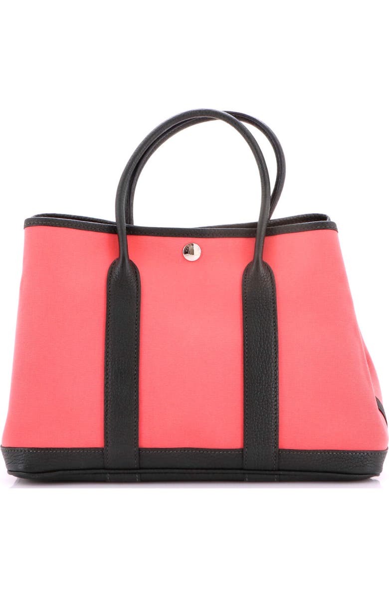 Pre-Owned Hermes Garden Party Tote Toile and Leather 30, Alternate, color, Rose Azalee