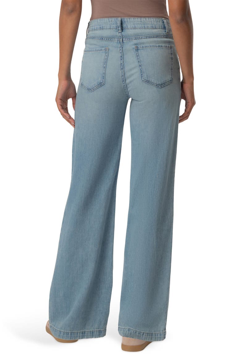 Jodi High Waist Relaxed Straight Leg Cotton & Linen Jeans, Alternate, color, CORE
