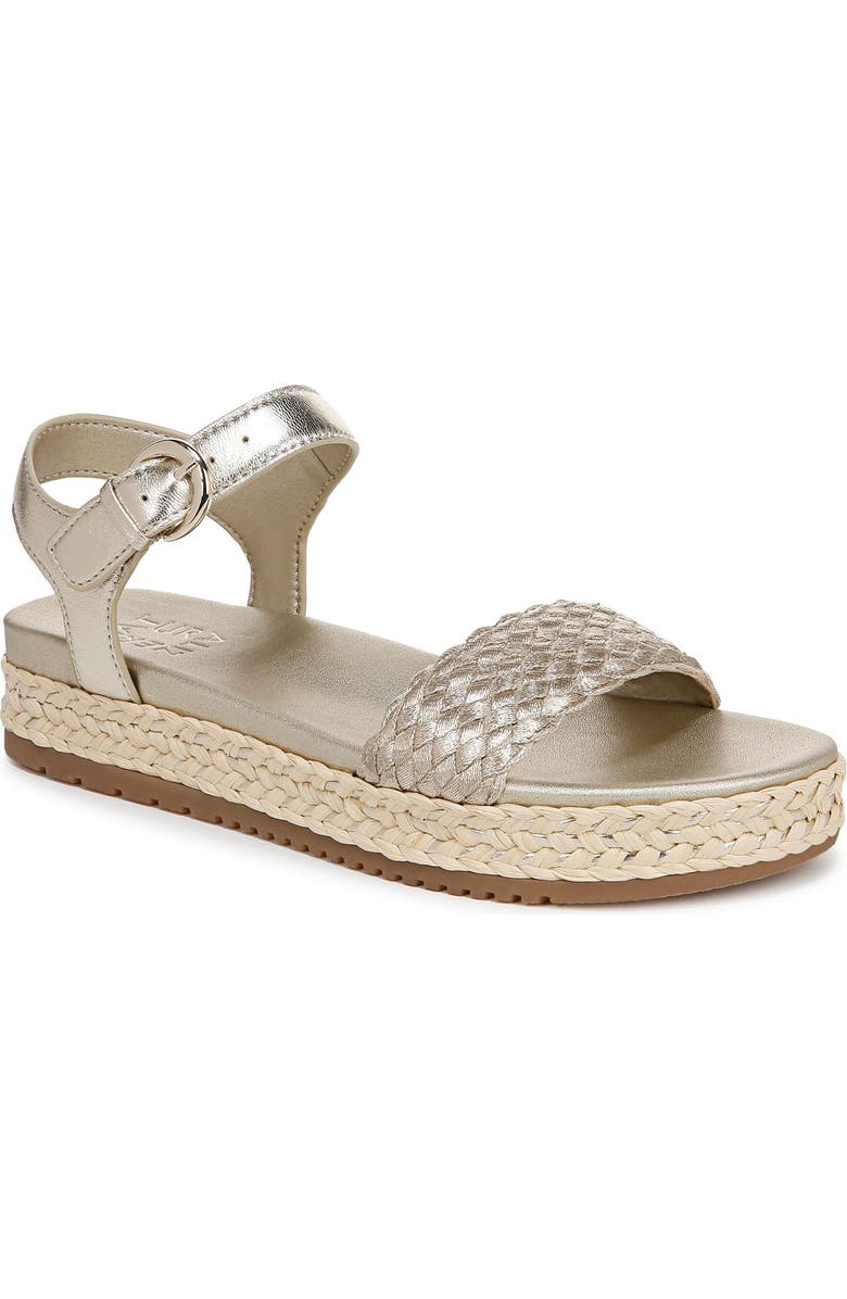 Naturalizer Neila Ankle Strap Platform Sandal, Main, color, Champagne