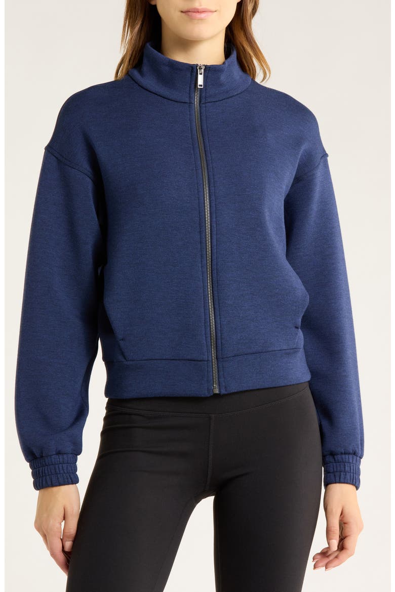 Brushed AirEssentials® Jacket, Alternate, color, HEATHER TIMELESS NAVY