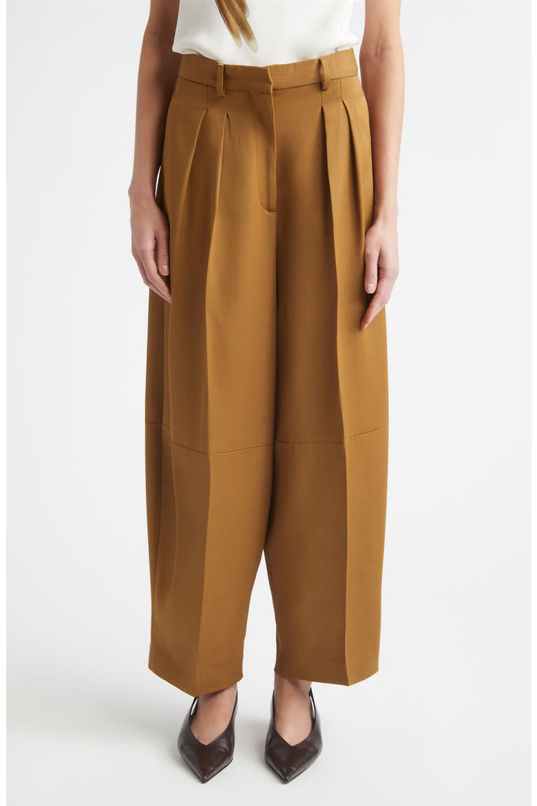 Dash Pleated Pants, Main, color, GOLDEN OAK