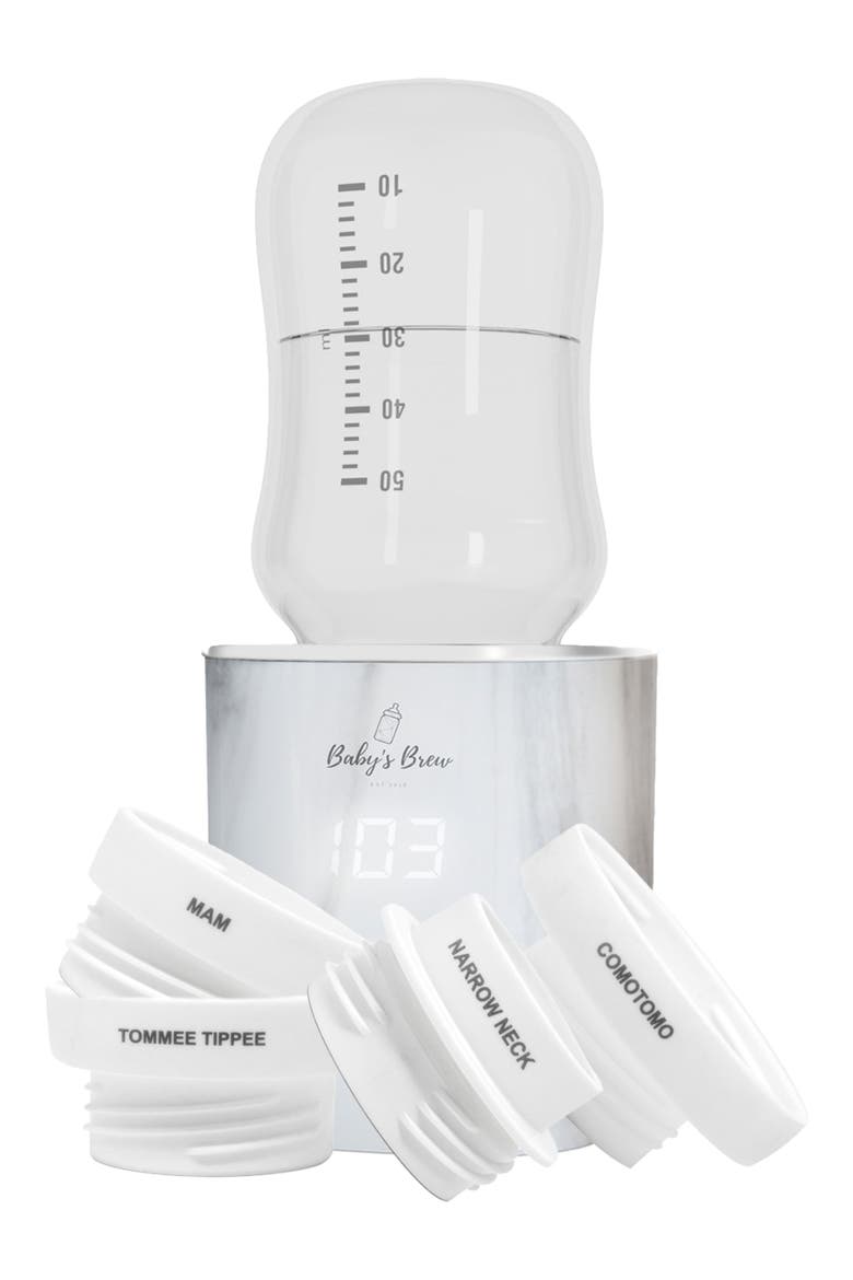 3.0 Portable Bottle Warmer & Set of 4 Adapters Set, Main, color, MARBLE