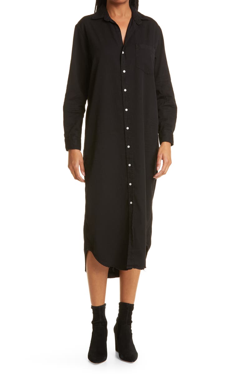 Frank & Eileen Rory Long Sleeve Denim Maxi Shirtdress, Main, color, 