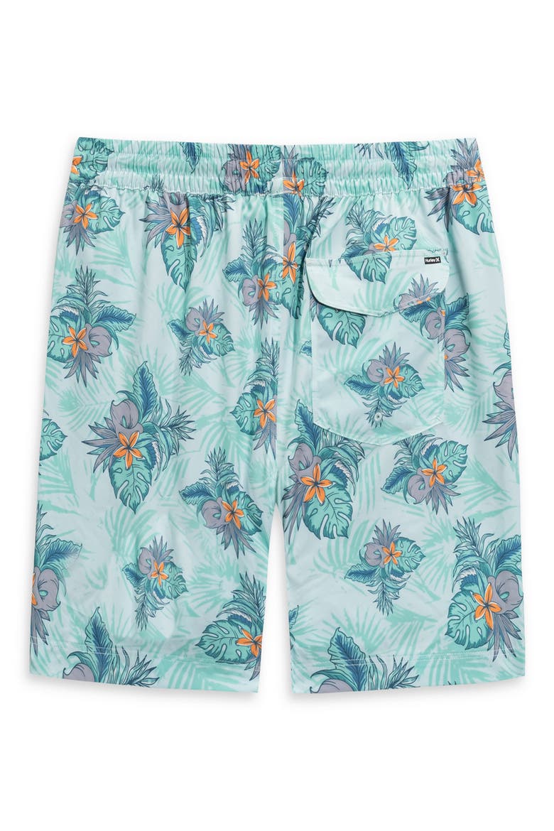 Tropic Cluster Stripes Volley Swim Shorts, Alternate, color, BLIZZARD
