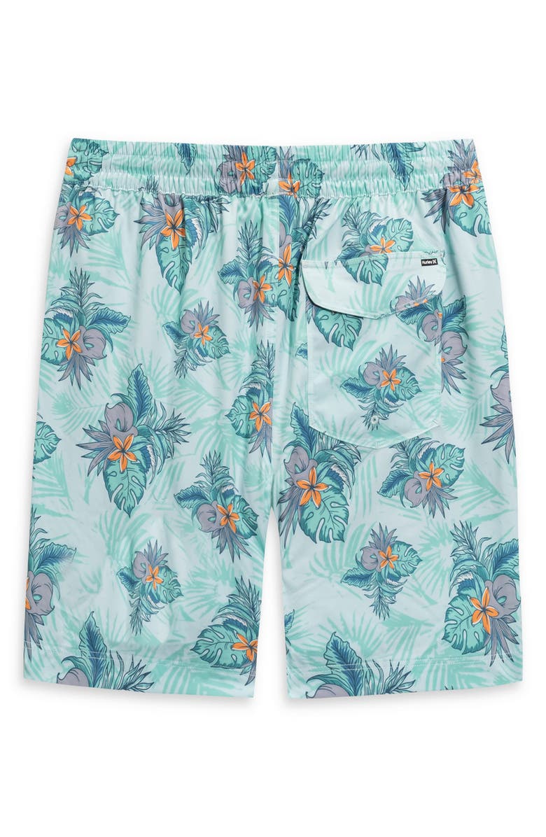 Hurley Tropic Cluster Stripes Volley Swim Shorts, Alternate, color, Blizzard