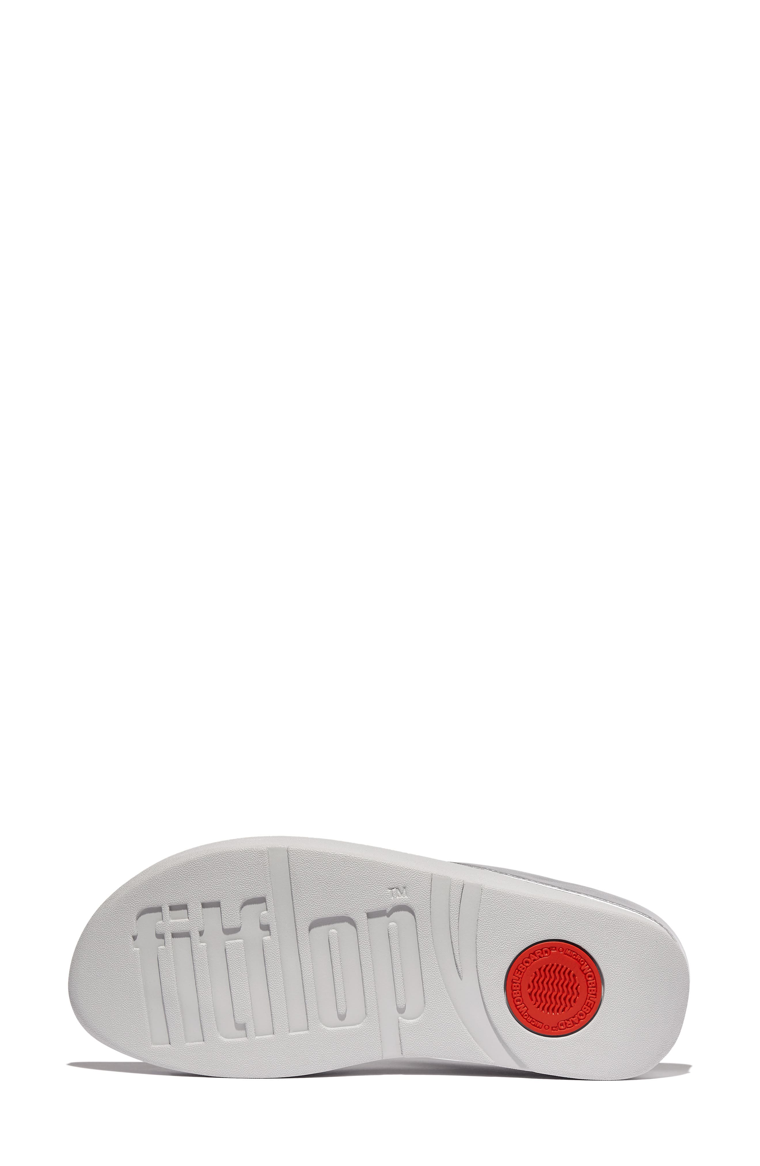 FitFlop Fino Platform Wedge Flip Flop, Alternate, color, Silver