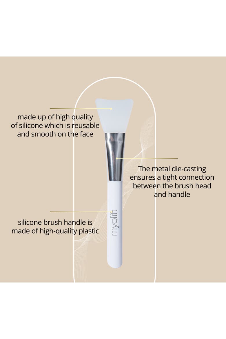 Silicone Brush Applicator For Skincare, Alternate, color, White