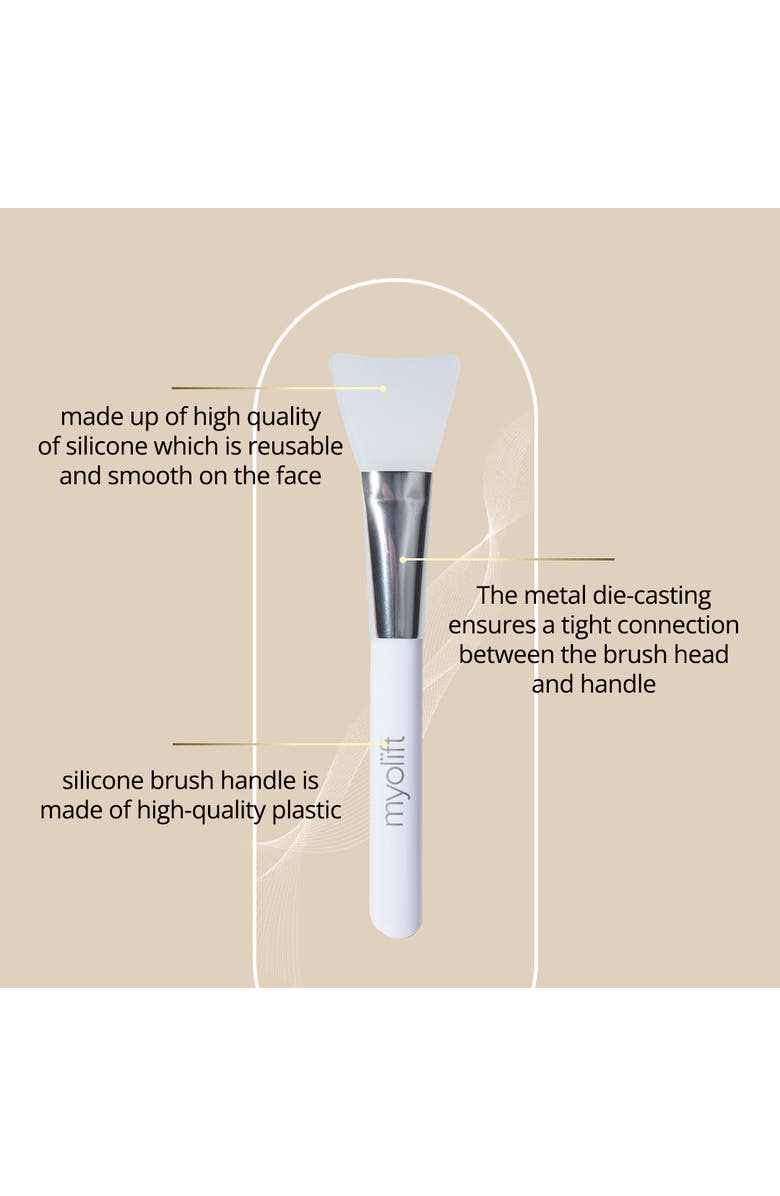 7e Wellness Silicone Brush Applicator For Skincare, Alternate, color, White