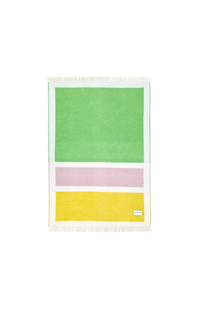 Color Block Blanket, Alternate, color, Medium Yellow