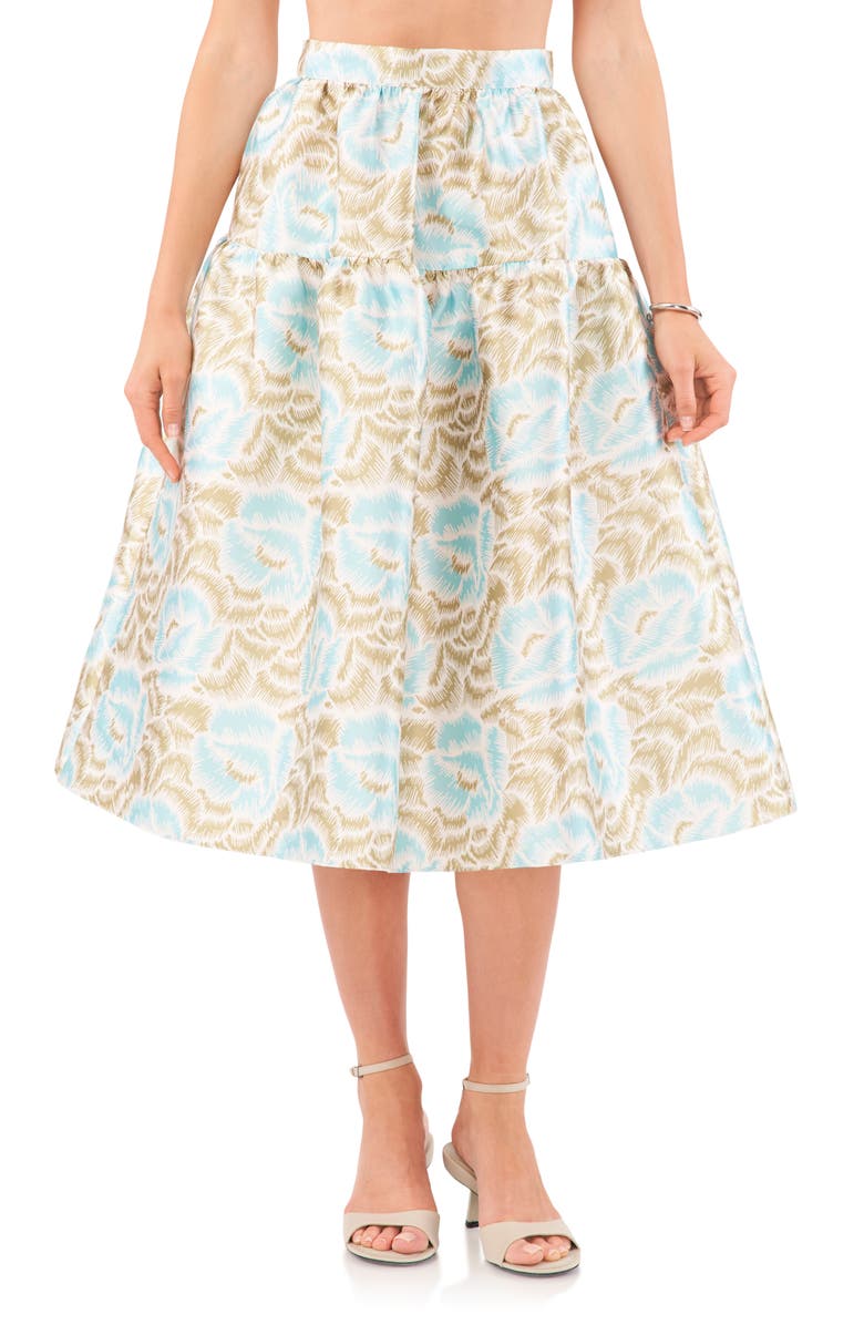 1.STATE Print Tiered A-Line Skirt, Main, color, 