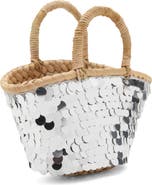 MANGO Mini Sequin Basket Tote