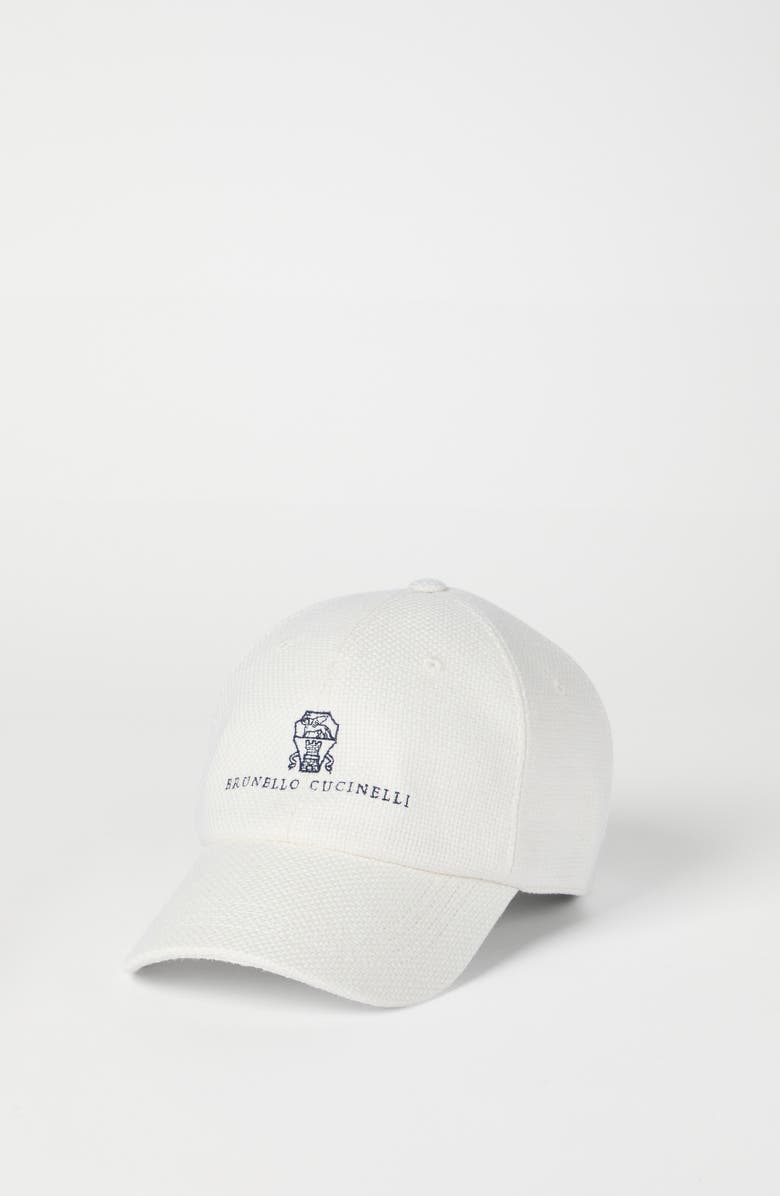 Brunello Cucinelli Baseball cap with logo, Alternate, color, Off-White