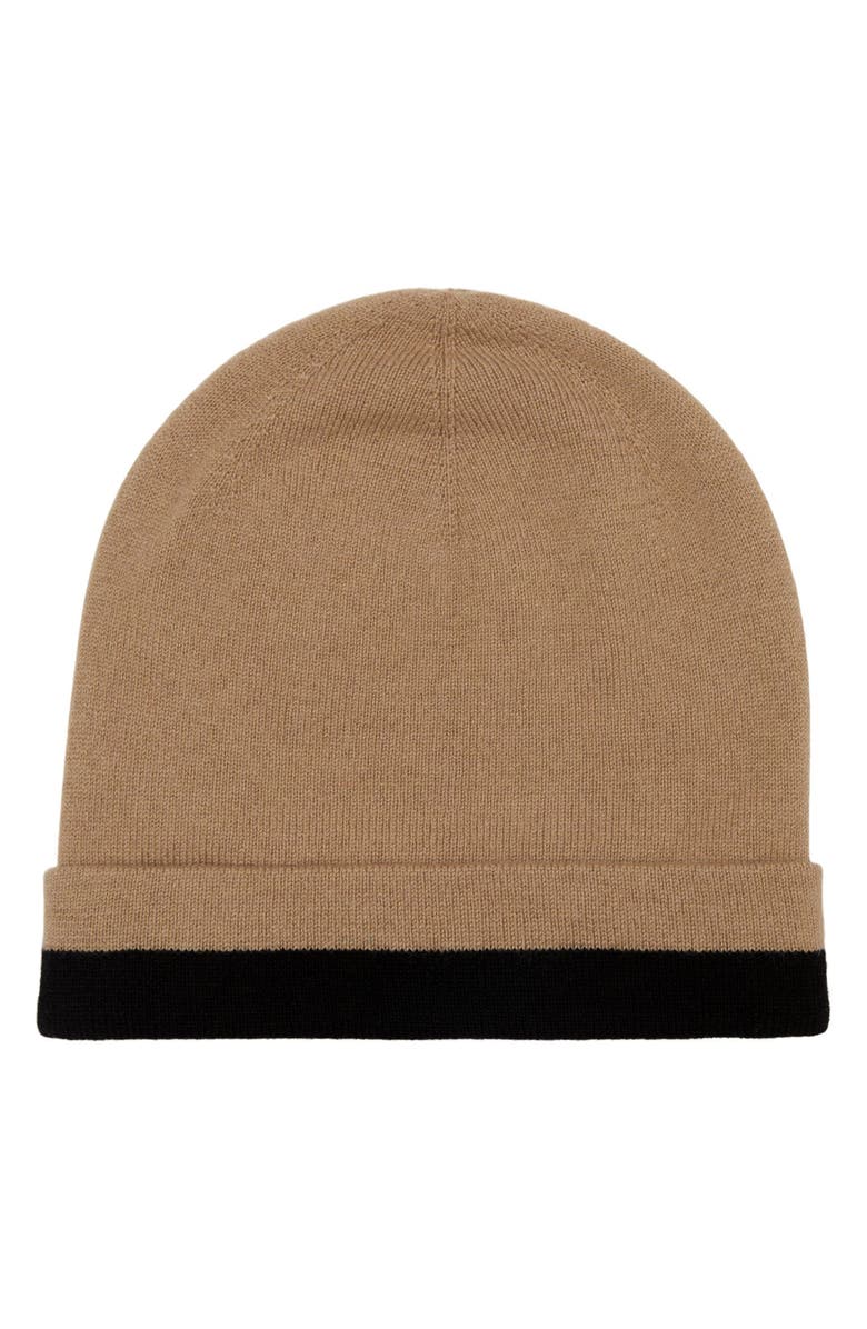 Burberry Cashmere Blend Logo Beanie, Alternate, color, 