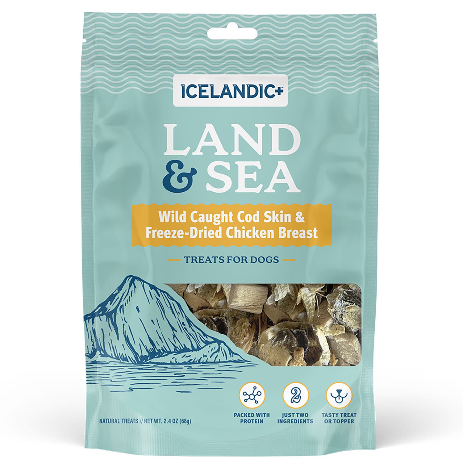 ICELANDIC+ Land & Sea Wild Caught Cod Skin & Freezedried Chicken Breast in Multicolored 