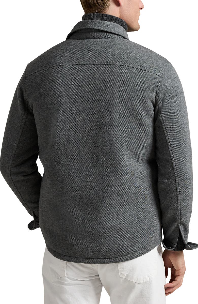 Polo Ralph Lauren Double Knit Mesh Shirt Jacket, Alternate, color, Fortress Grey Heather
