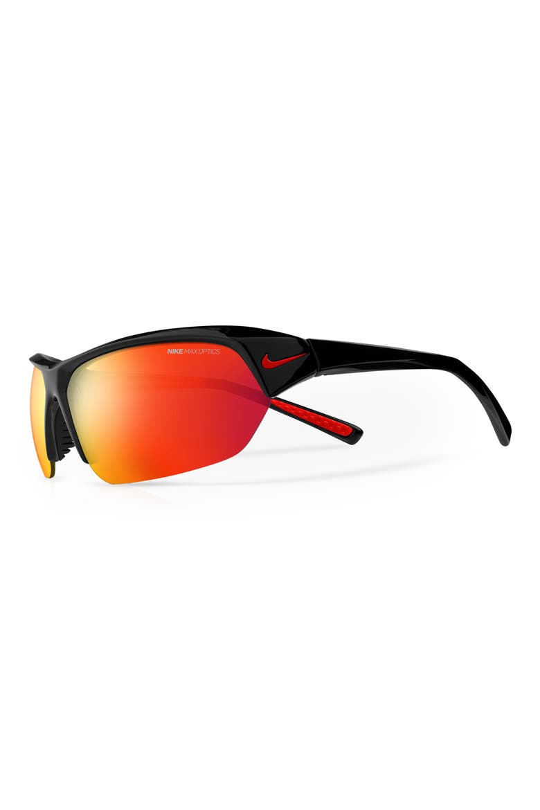 Skylon Ace Sport 69mm Sunglasses, Alternate, color, BLACK/ RED MIRROR