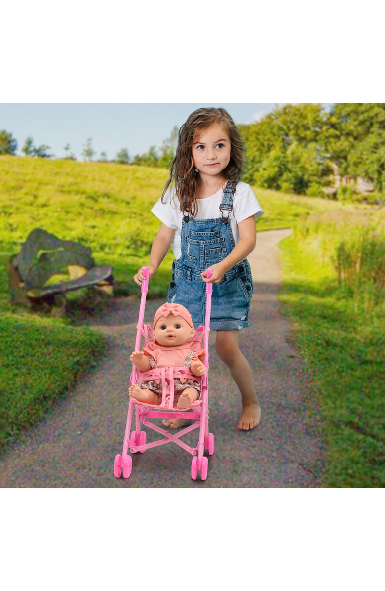 Little Darlings Out For A Stroll Cupcake Lollipop Outfit, Alternate, color, Multicolored