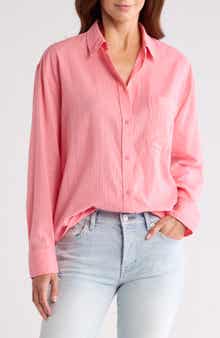 Seven Voile Cotton Button-Down Shirt