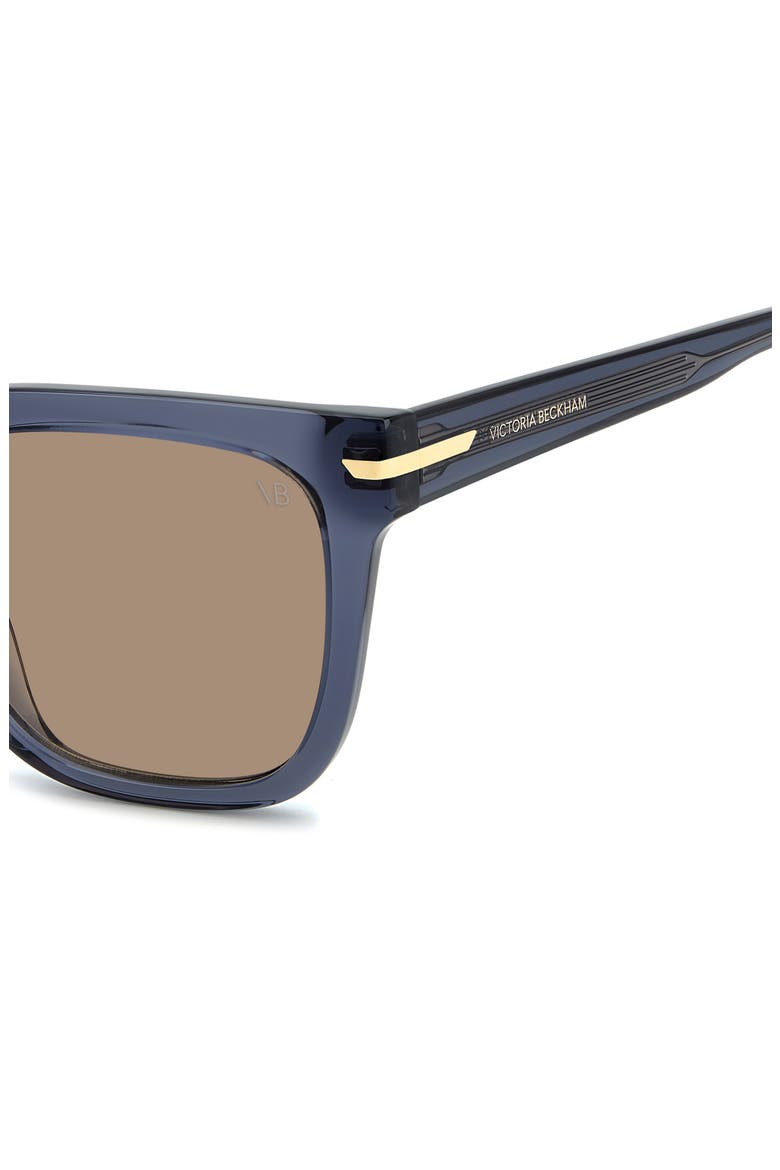 53mm Square Sunglasses, Alternate, color, BLUE/ BROWN