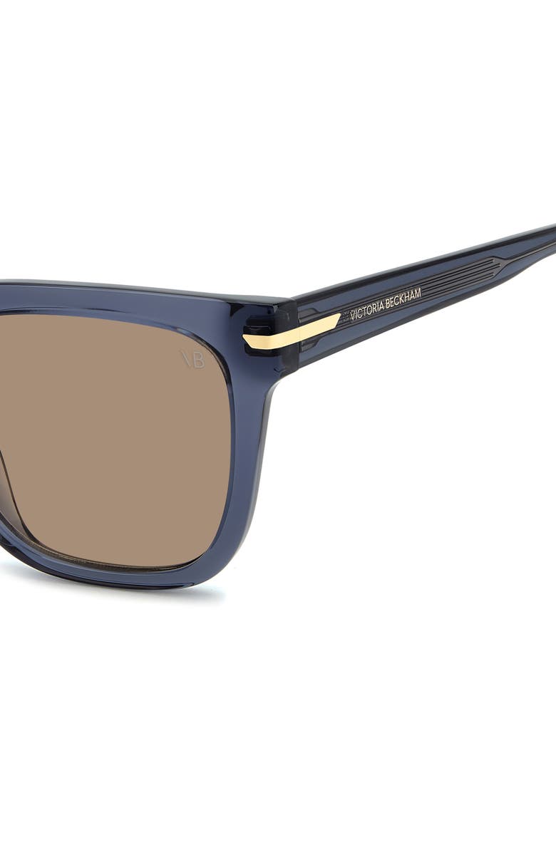 Victoria Beckham 53mm Square Sunglasses, Alternate, color, Blue/ Brown