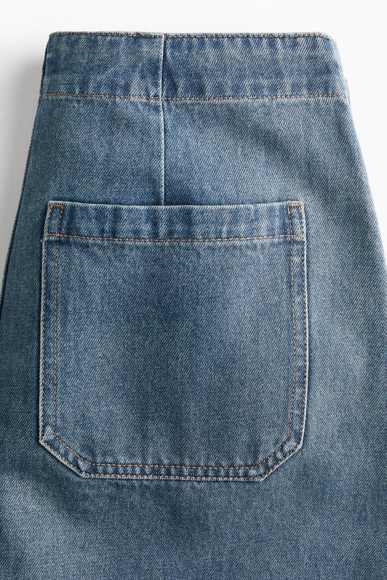 Denim Lace-up Mini Skirt, Alternate, color, Denim blue