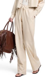 TWP Wide Leg Leather Pants