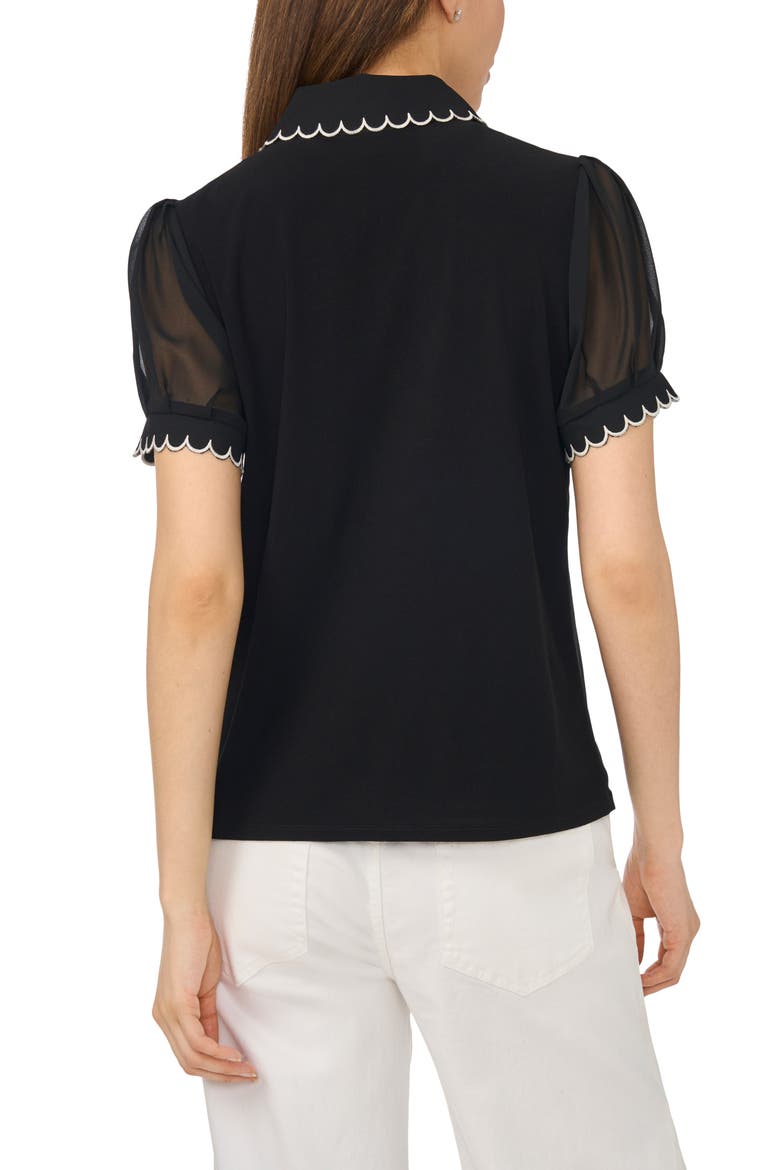 Contrast Stitch Polo Shirt, Alternate, color, RICH BLACK