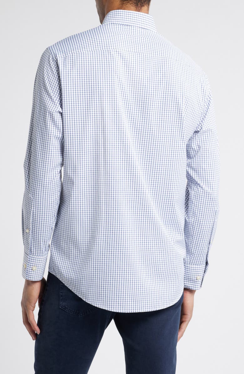 Peter Millar Hanford Performance Twill Button-Down Shirt, Alternate, color, Classic Navy