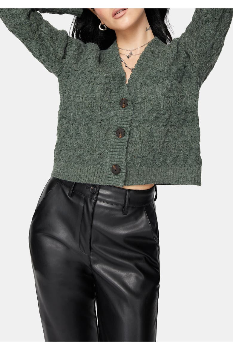 Cadmium Pointelle Knit Cardigan, Alternate, color, Blue