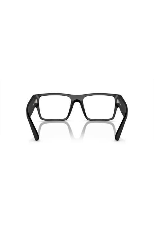 Prada 54mm Rectangle Optical Glasses In Black