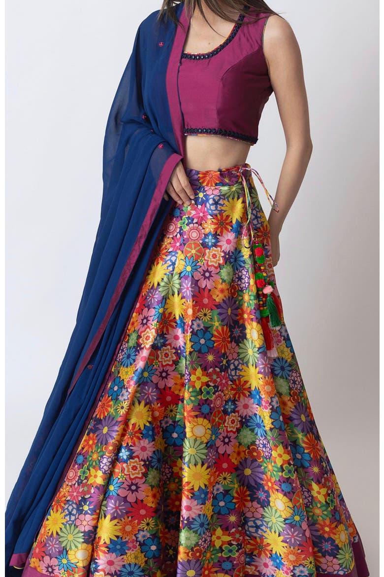 Kari Floral Chaniya Choli, Main, color, Purple