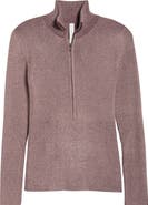 Zella Après Ski Half Zip Rib Sweater