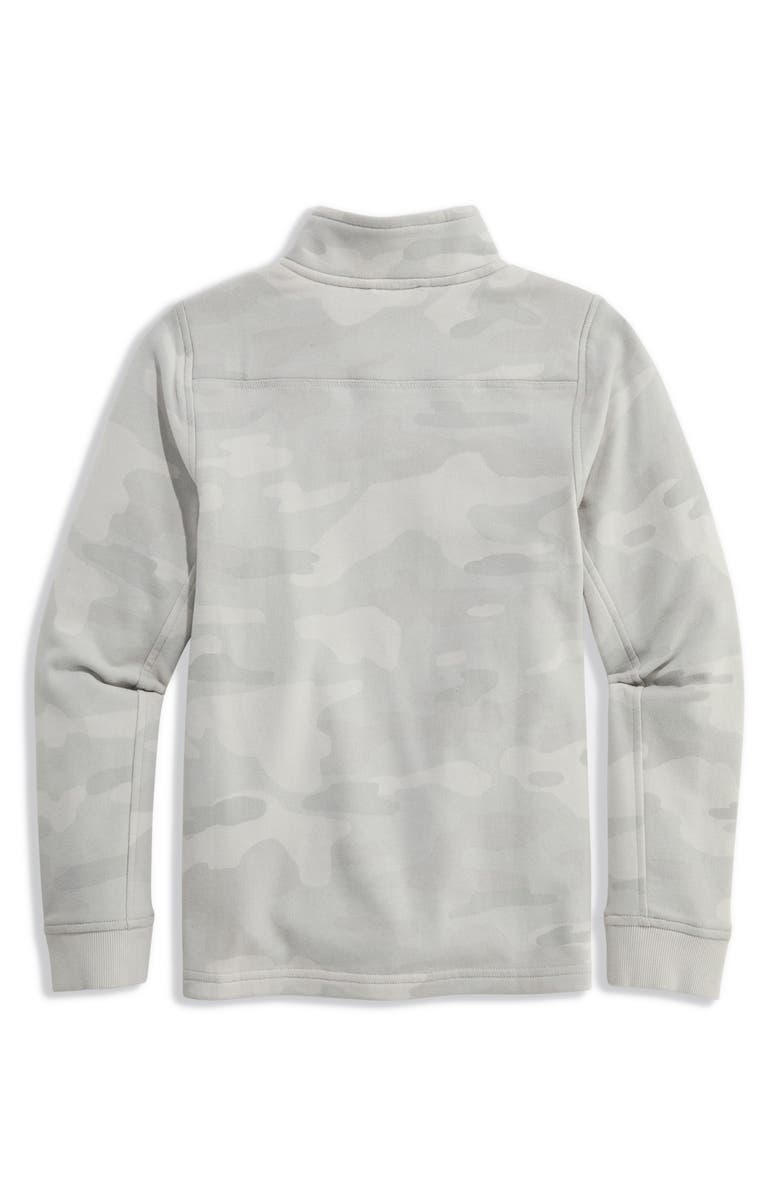 vineyard vines Kids' Half Zip Sweatshirt, Alternate, color, Beach Camo