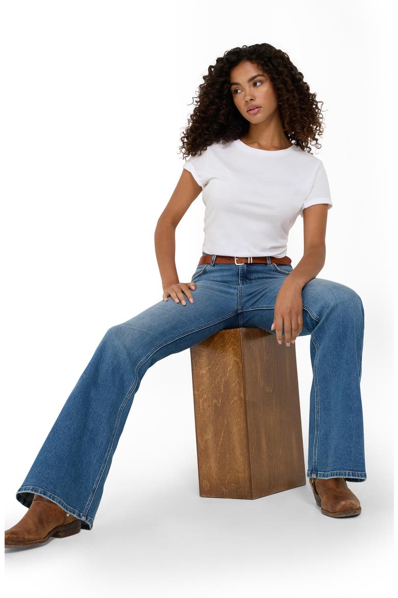 High Waist Flare Jeans, Alternate, color, SIERRA
