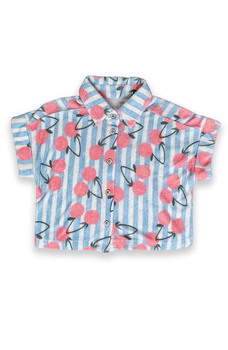 Miki Miette Dakota Boxy Buttondown, Main, color, Blue Stripe