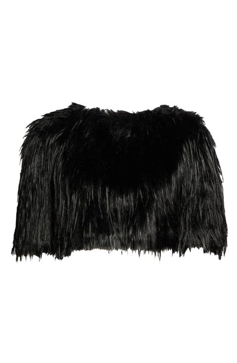 Faux Fur Cape