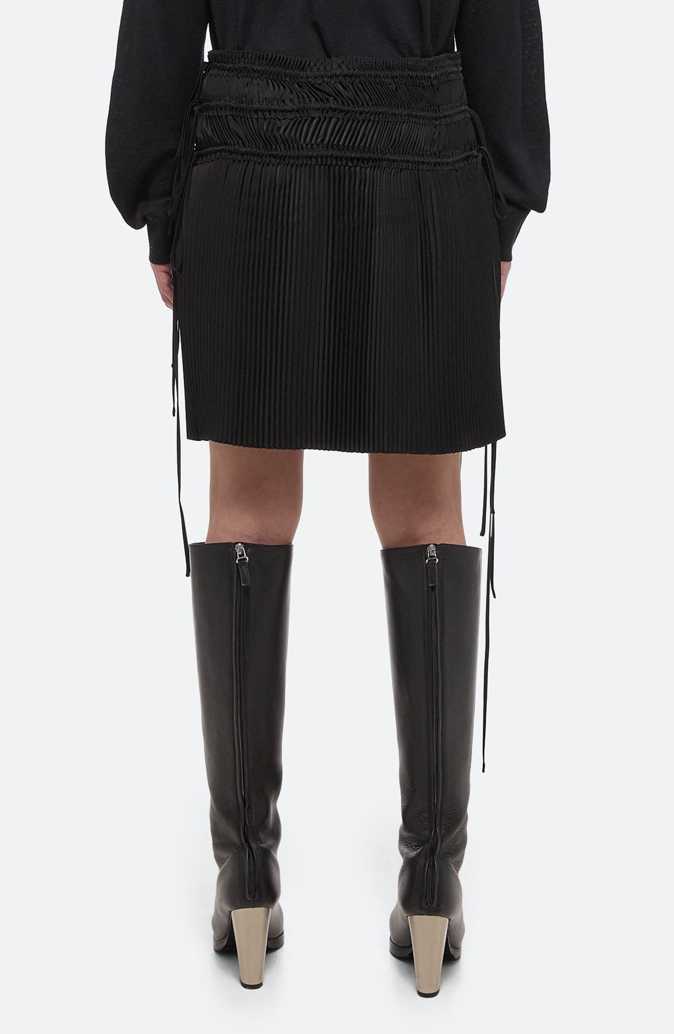 Helmut Lang Pleated Drawstring Waist Skirt (Women) | Nordstromrack