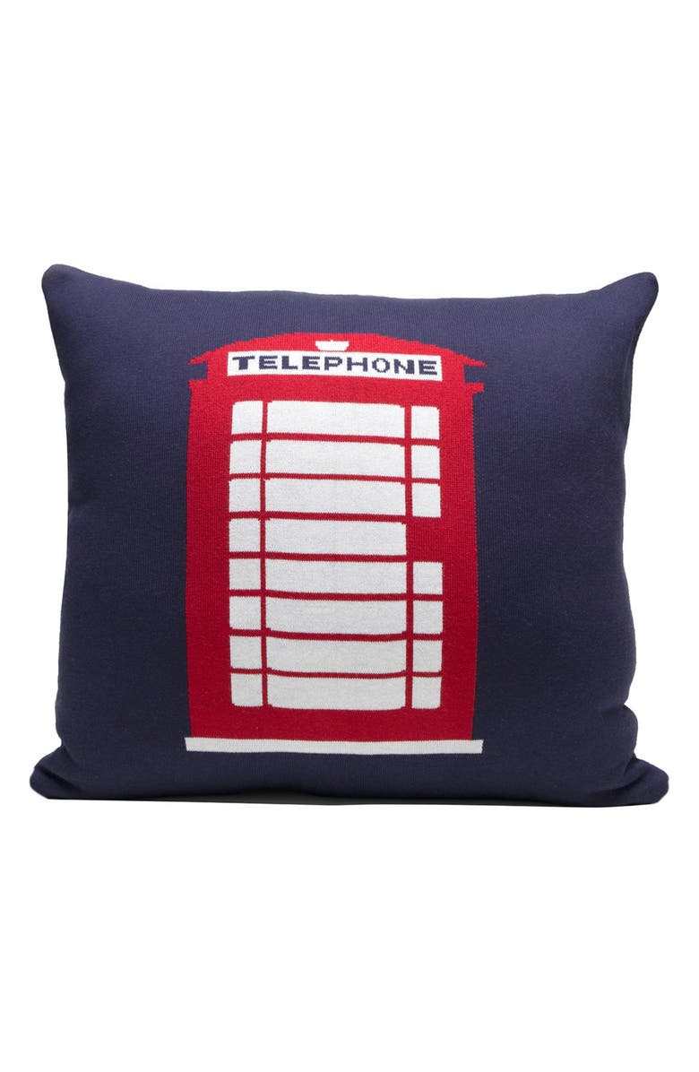 RIAN TRICOT London Phone Booth Accent Pillow, Main, color, Multi