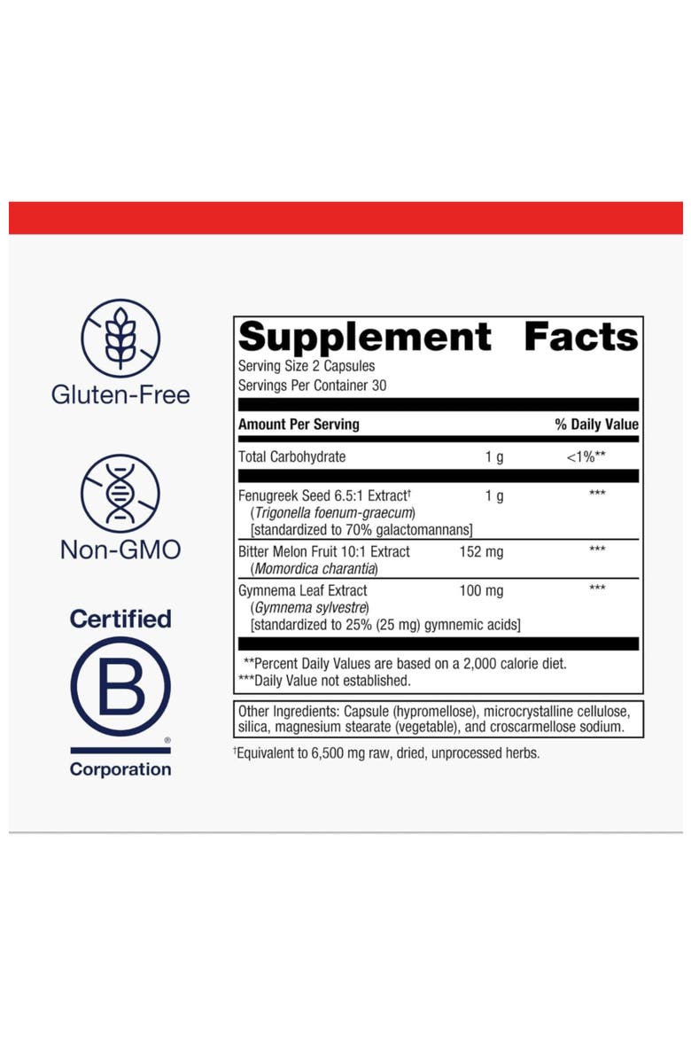 Fenugreek Plus Metabolic Support Supplement 60 Capsules, Alternate, color, None