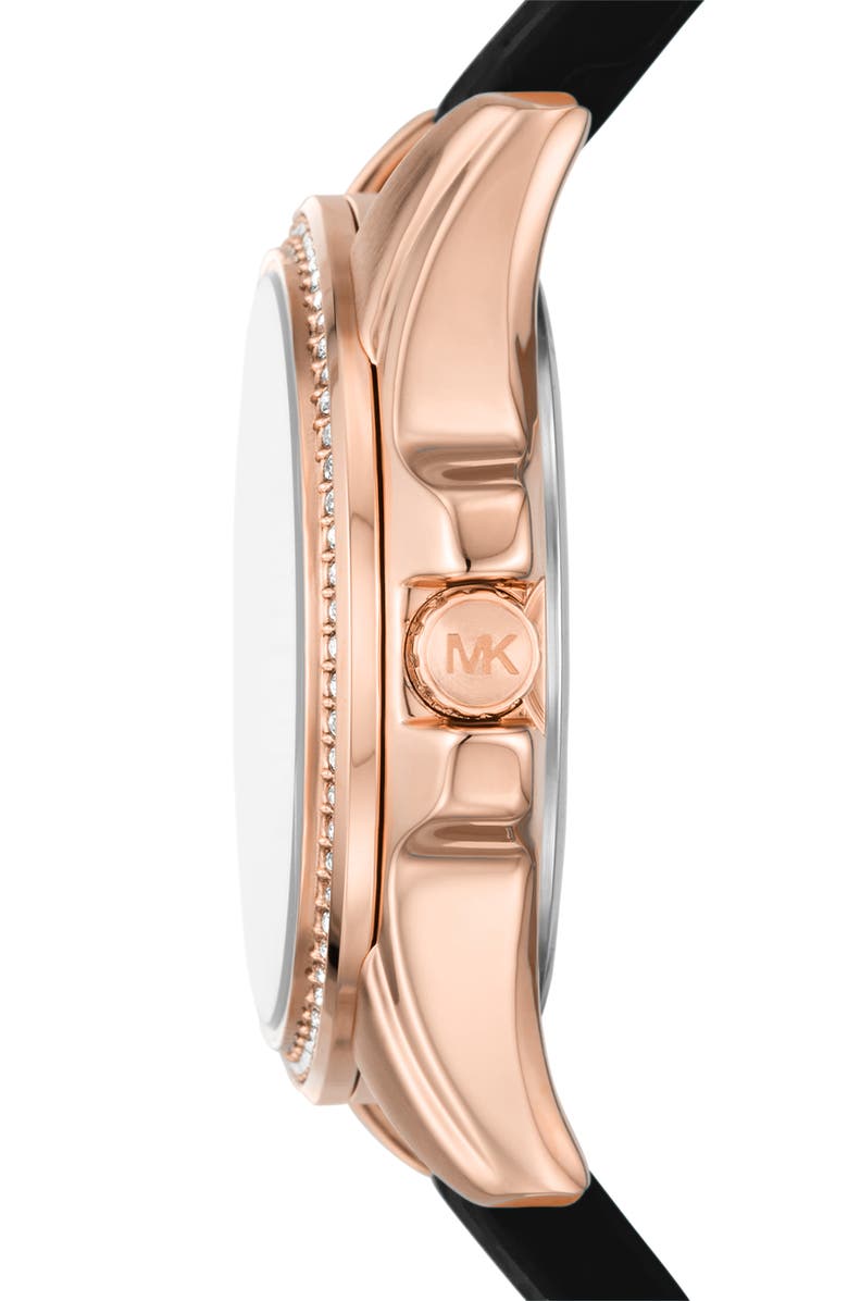 Michael Kors Pilot Silicone Strap Watch, 36mm, Alternate, color,