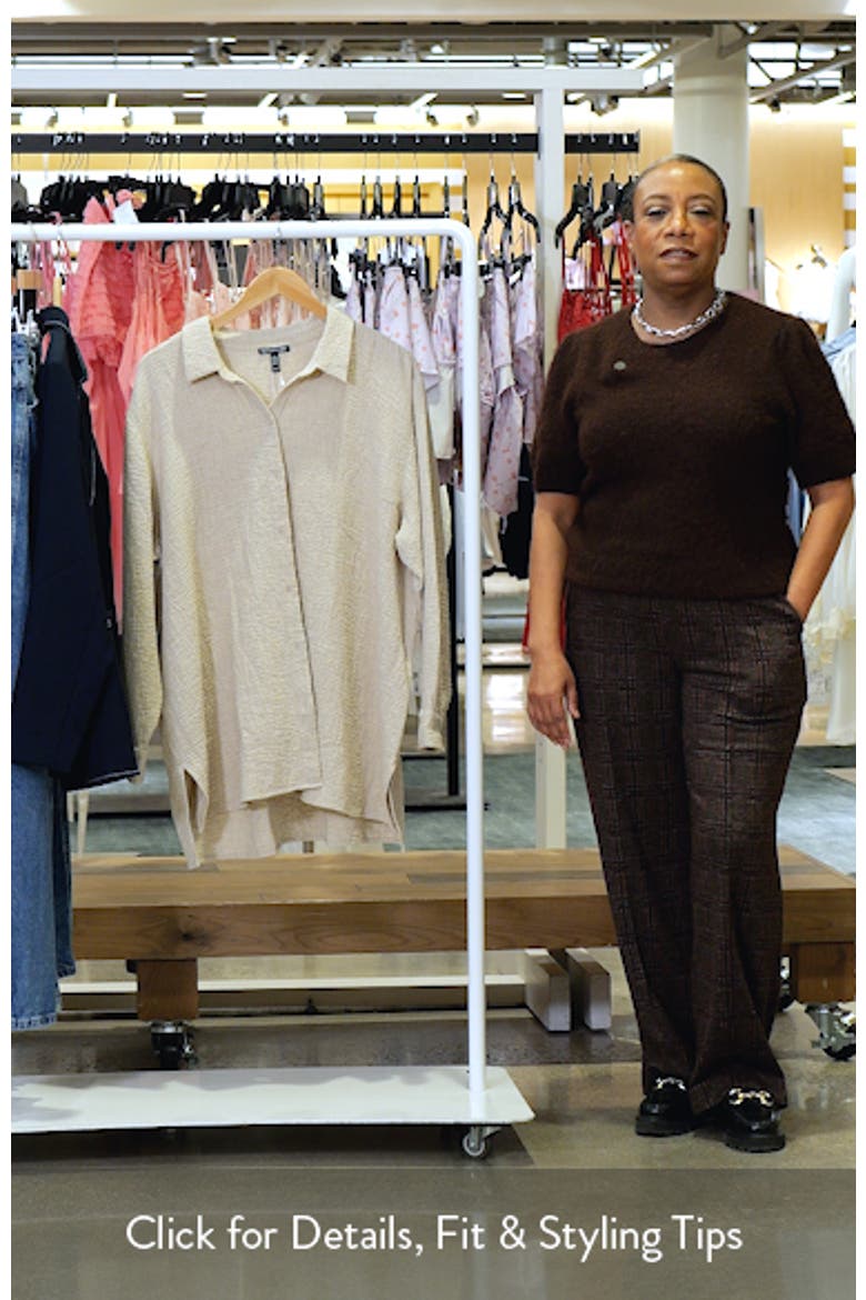 Long Crinkle Button-Up Top video