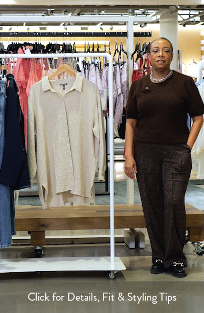 Long Crinkle Button-Up Top, sales video thumbnail