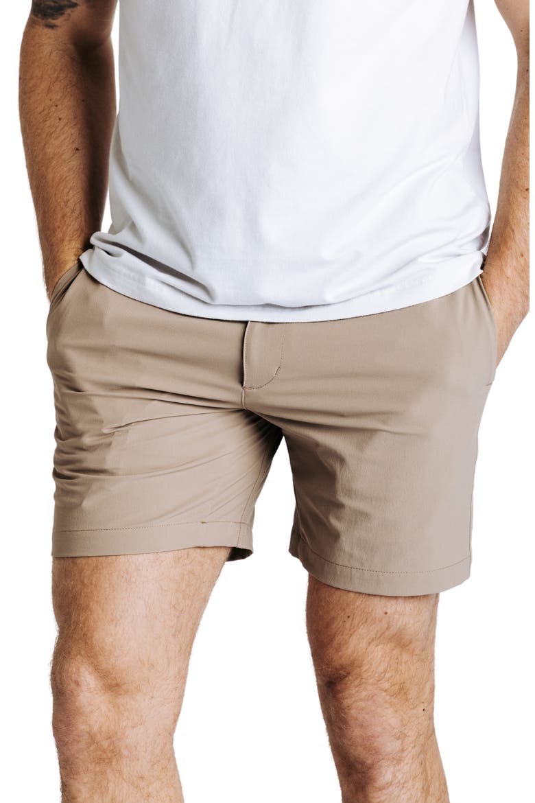 Evolution Hybrid Nylon Stretch Twill Chino Shorts, Alternate, color, SAND