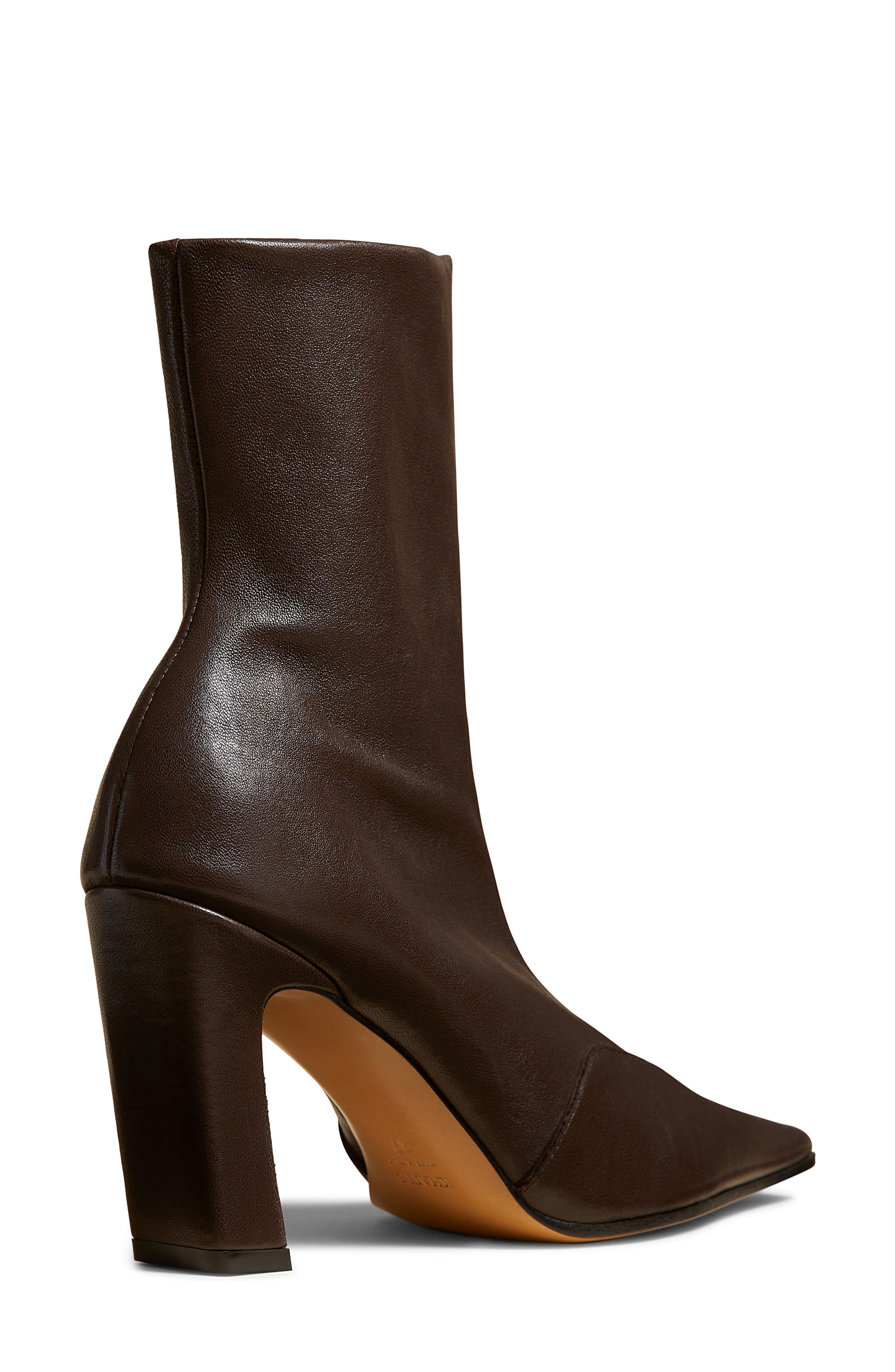 Nevada Square Toe Bootie, Alternate, color, DARK BROWN