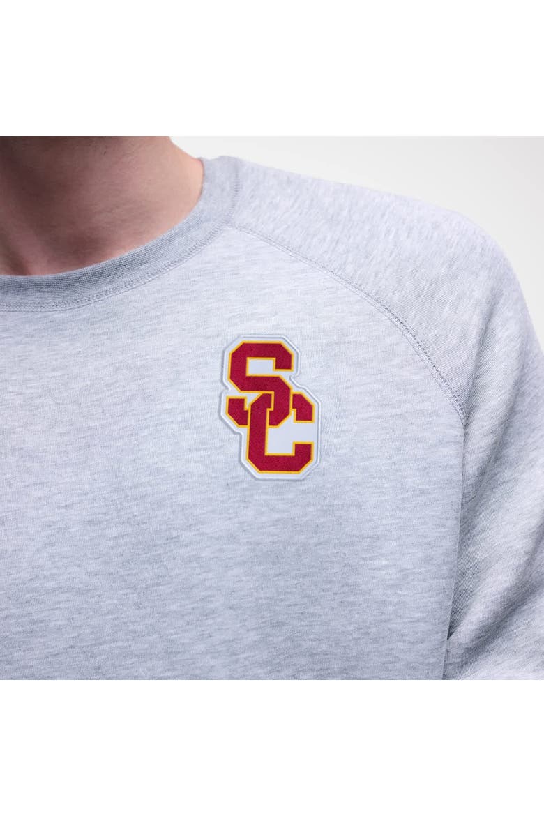 Men's Nike Heather Gray USC Trojans Tech Fleece Raglan Sweatshirt, Alternate, color, Heather Gray