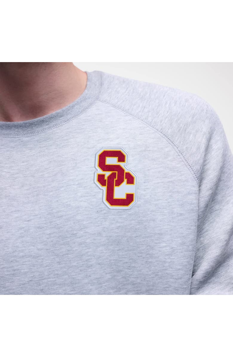 Nike Men's Nike Heather Gray USC Trojans Tech Fleece Raglan Sweatshirt, Alternate, color, Heather Gray