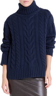TWP Traveling Cable Stitch Cashmere Turtleneck Sweater