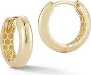Ember Fine Jewelry <p>14K Gold Round Huggie Hoop Earrings</p>