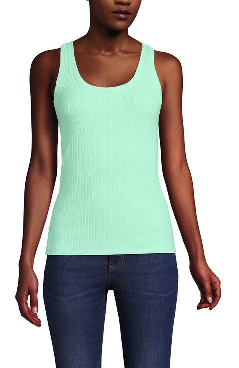 Pointelle Rib UNeck Tank